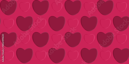 Romantic Two-Tone 3D Heart Pattern