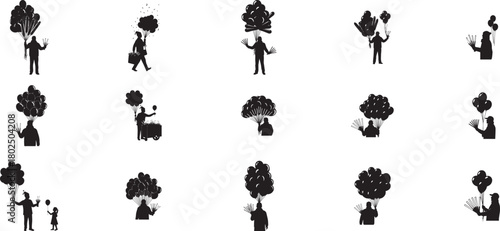 New year's eve balloon celebrations Vector