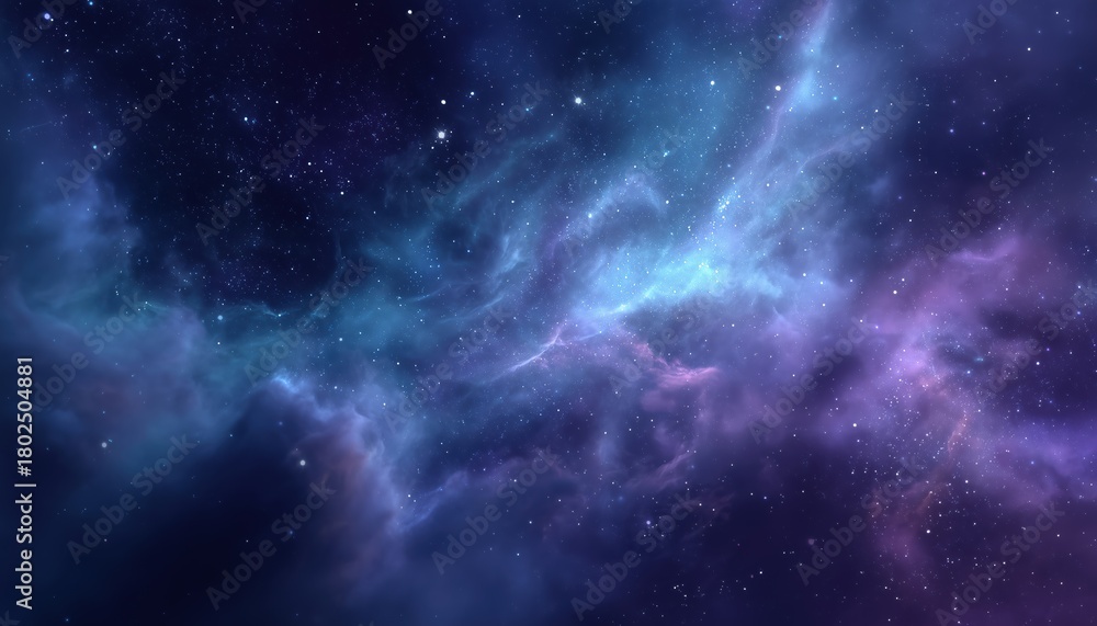 Fototapeta premium A Stunning Image Of The Full Space Galaxy Cloud Nebula In A Starry Night Cosmos Background, Captured In High Quality.