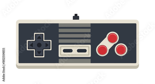 Retro gaming controller with classic design and minimalist aesthetic