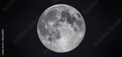 Big Moon stars and planets in space. Craters. Night sky. Air