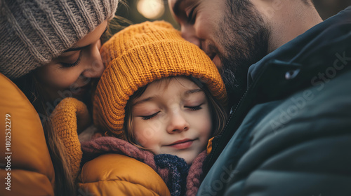 Parents comforting child after fall