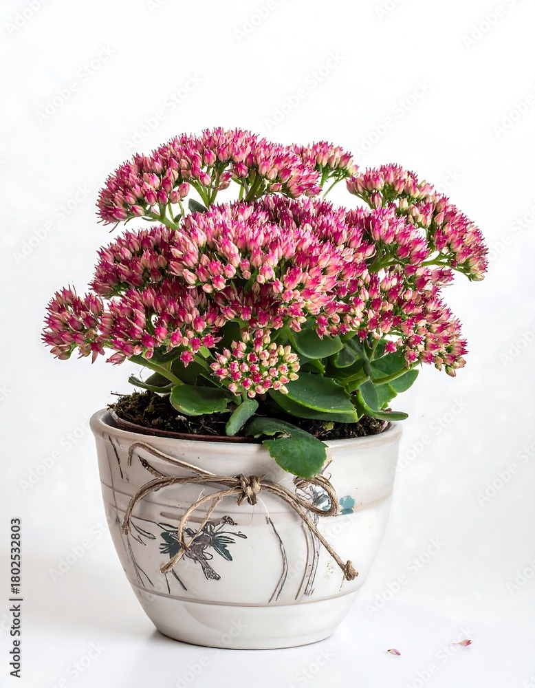 custom made wallpaper toronto digitalClose-up of a potted succulent with vibrant pink flowers