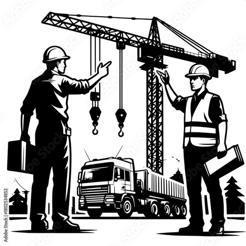 Worker Signaling to Crane Operator