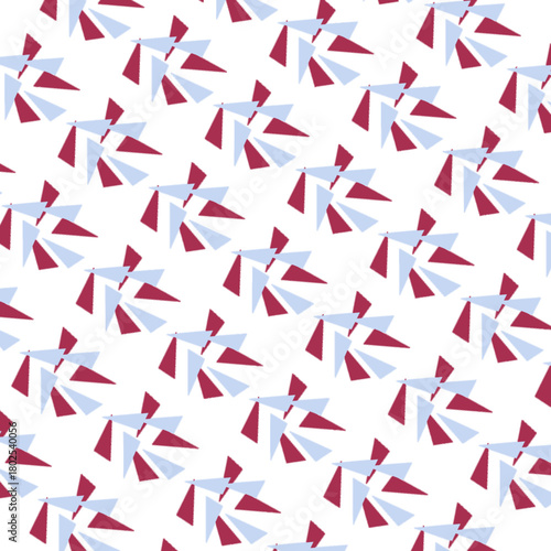abstract geometric background triangle in red and blue vector illustration textile 