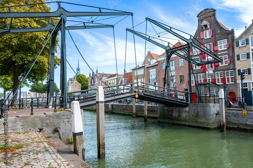 Klappbrücke in der Stadt Dordrecht, Niederlande
