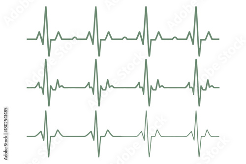 A grid of electrocardiogram lines represents the heart's electrical activity.
