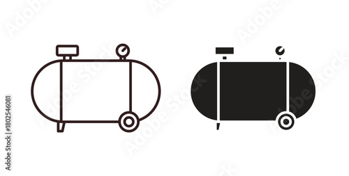 Air compressor icon concept. Glyph vector illustration isolated. Simple solid style.