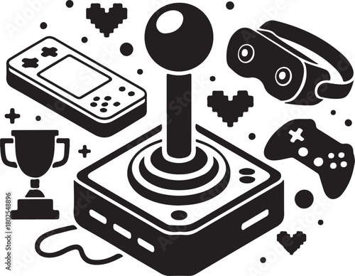 Video Games Icons Set Royalty Free