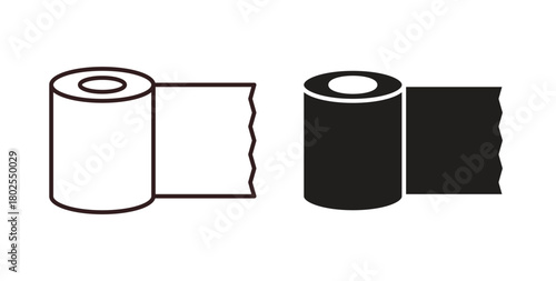 Bandage roll icon concept. Glyph vector illustration isolated. Simple solid style.