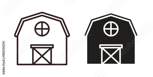 Barn icon concept. Glyph vector illustration isolated. Simple solid style.