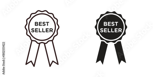 Best seller icon concept. Glyph vector illustration isolated. Simple solid style.