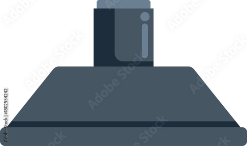 Simple illustration of a modern cooker hood extractor fan purifying the air in a kitchen