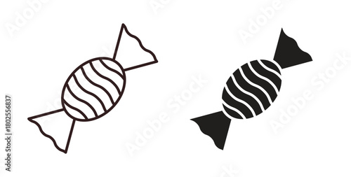 Candy icon concept. Glyph vector illustration isolated. Simple solid style.