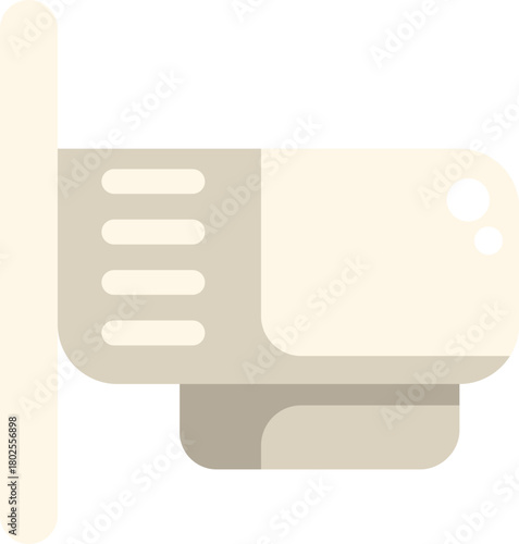 Air conditioner mounted on a wall is blowing cool air