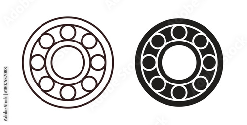 Car bearing icon concept. Glyph vector illustration isolated. Simple solid style.