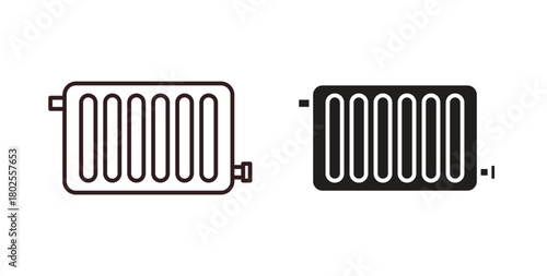 car radiator icon concept. Glyph vector illustration isolated. Simple solid style.