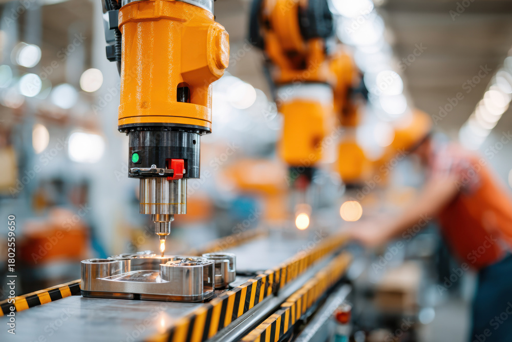 Fototapeta premium Robotic arm in industrial automation