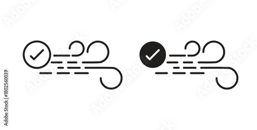Clean Air icon concept. Glyph vector illustration isolated. Simple solid style.