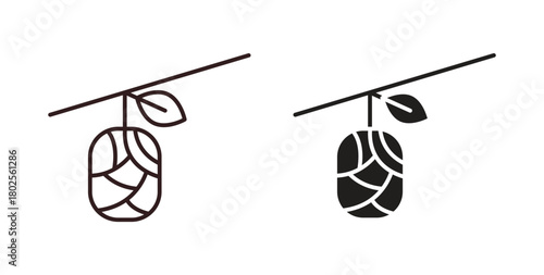 Cocoon icon concept. Glyph vector illustration isolated. Simple solid style.