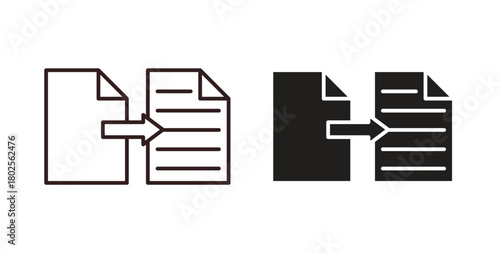 Compare icon concept. Glyph vector illustration isolated. Simple solid style.