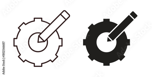 Customization icon concept. Glyph vector illustration isolated. Simple solid style.