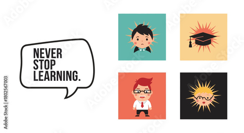 Educational journey: from curious kids to graduates with never stop learning message