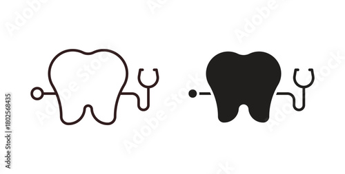 Dental care icon concept. Glyph vector illustration isolated. Simple solid style.