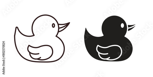 Duck icon concept. Glyph vector illustration isolated. Simple solid style.