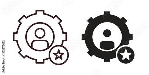 Employee skills icon concept. Glyph vector illustration isolated. Simple solid style.