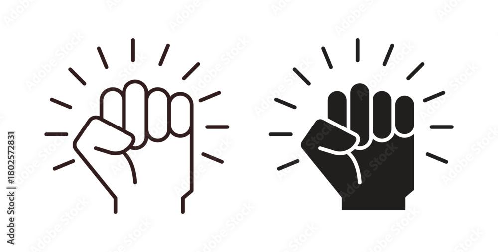 Fototapeta premium Empowerment icon concept. Glyph vector illustration isolated. Simple solid style.