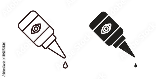 eye drop icon concept. Glyph vector illustration isolated. Simple solid style.