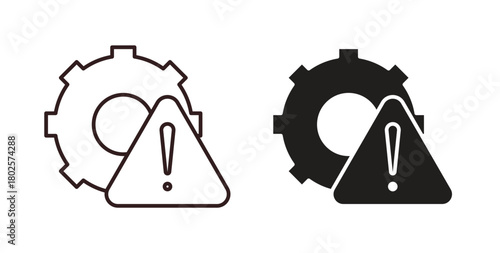 Failure icon concept. Glyph vector illustration isolated. Simple solid style.