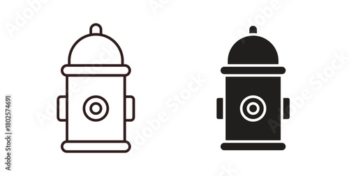 Fire hydrant icon concept. Glyph vector illustration isolated. Simple solid style.