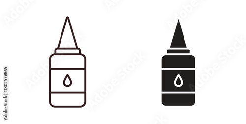 Glue bottle icon concept. Glyph vector illustration isolated. Simple solid style.