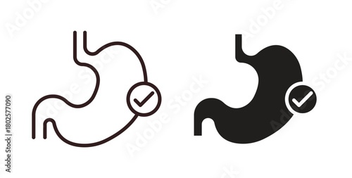 Good digestion icon concept. Glyph vector illustration isolated. Simple solid style.