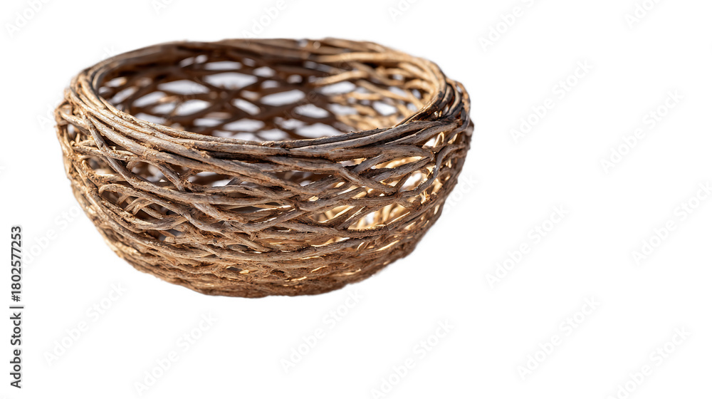 Obraz premium wicker basket isolated on white