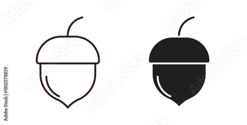 Hazelnut icon concept. Glyph vector illustration isolated. Simple solid style.