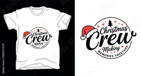 Crew christmas graphic vector art t-shirt design