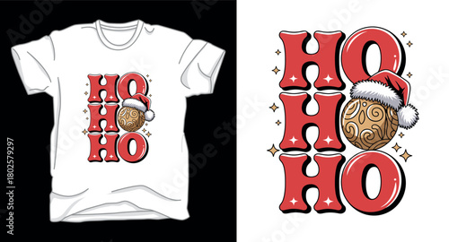Ho ho ho christmas graphic vector art t-shirt design