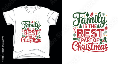 Family christmas graphic vector art t-shirt design