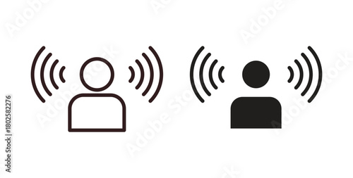Influencer icon concept. Glyph vector illustration isolated. Simple solid style.