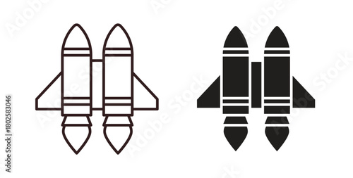 Jetpack icon concept. Glyph vector illustration isolated. Simple solid style.