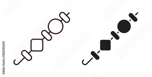Kebab icon concept. Glyph vector illustration isolated. Simple solid style.