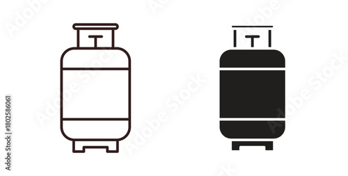 LPG icon concept. Glyph vector illustration isolated. Simple solid style.