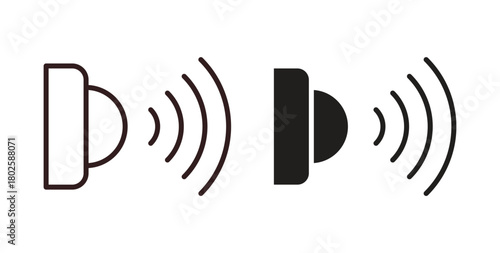 Motion sensor icon concept. Glyph vector illustration isolated. Simple solid style.