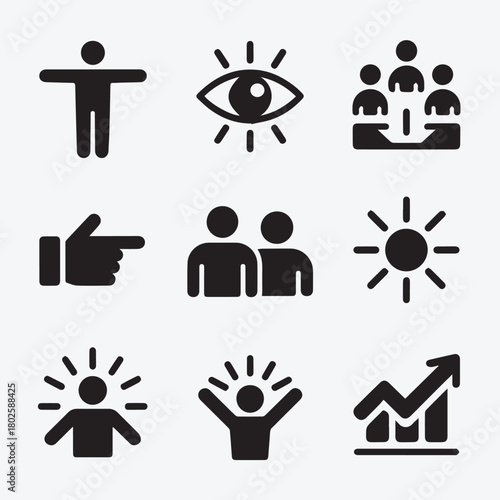 Avatar, Manager, and Success Icon Pack for UI/UX Design