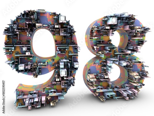 Zahl acht­und­neunzig technisch