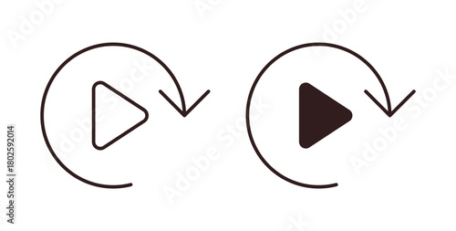 Playback icon concept. Glyph vector illustration isolated. Simple solid style.