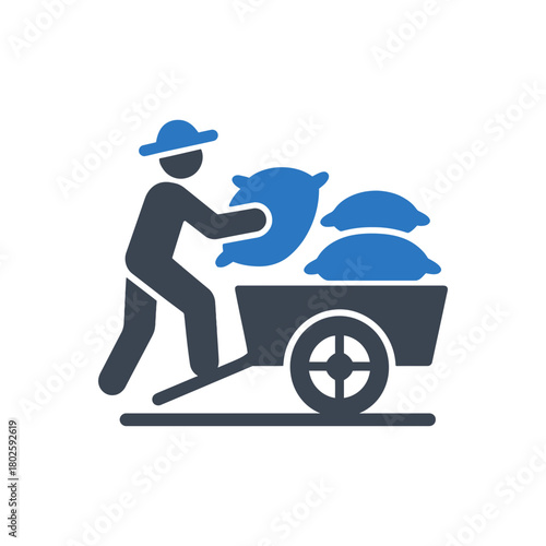 Farmer Loading Sacks icon